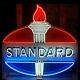 Standard Gas Oil Gasoline Neon Sign Store Gas Station Wall Display 24x20