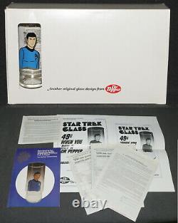 Star Trek 1976 Animated Series Dr Pepper Glass Tumbler Store Display Promo MIB