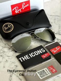 Store Display Rayban Aviator Silver Mirror RB3025 Standard / Large Men / Women