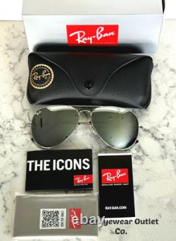 Store Display Rayban Aviator Silver Mirror RB3025 Standard / Large Men / Women