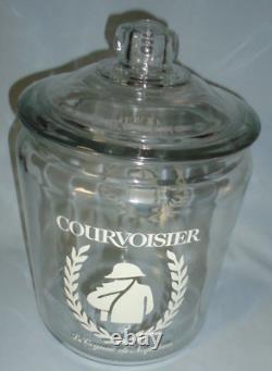 Store Large Clear Glass Jar COURVOISIER LeCugnac de Napoleon 13.25X8.75 Vintag