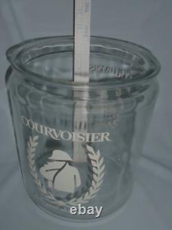 Store Large Clear Glass Jar COURVOISIER LeCugnac de Napoleon 13.25X8.75 Vintag