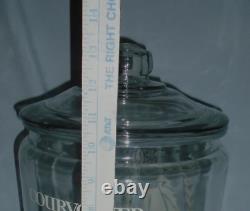 Store Large Clear Glass Jar COURVOISIER LeCugnac de Napoleon 13.25X8.75 Vintag