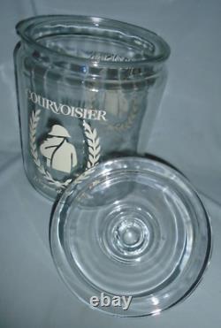 Store Large Clear Glass Jar COURVOISIER LeCugnac de Napoleon 13.25X8.75 Vintag