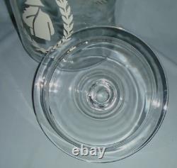 Store Large Clear Glass Jar COURVOISIER LeCugnac de Napoleon 13.25X8.75 Vintag