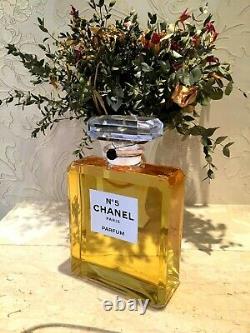 Super Rare Giant Glass Factice Chanel 5 Store Display 2 Liters / 68 Fl. Oz