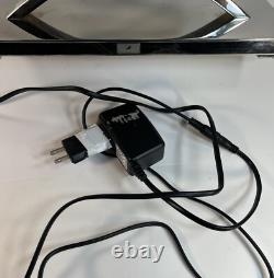 Swarovski Table Lamp Store Display Lamp With Placard Stainless Glass HEAVY Working