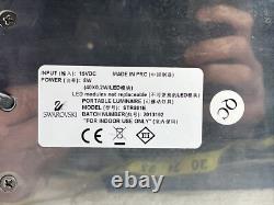 Swarovski Table Lamp Store Display Lamp With Placard Stainless Glass HEAVY Working