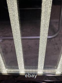 Swarovski Table Lamp Store Display Lamp With Placard Stainless Glass HEAVY Working