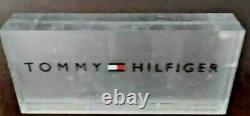 TOMMY HILFINGER BRAND ORIGINAL Lucite store display sign Sign 9 x 4 1/4 inches