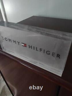 TOMMY HILFINGER BRAND ORIGINAL Lucite store display sign Sign 9 x 4 1/4 inches