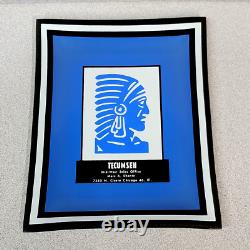 Tecumseh Small Engines Native American emblem Glass Ashtray Dish Chicago 1950's
