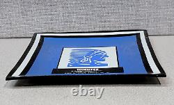 Tecumseh Small Engines Native American emblem Glass Ashtray Dish Chicago 1950's