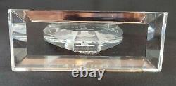 Tiffin Glass Co. Store Shelf Display Sign Clear Lucite
