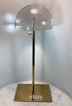 Tory Burch Store Display Hat Stand Brass Heavy Lucite 19 Tall