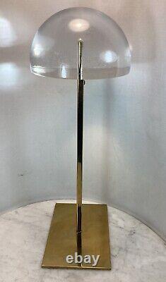 Tory Burch Store Display Hat Stand Brass Heavy Lucite 19 Tall