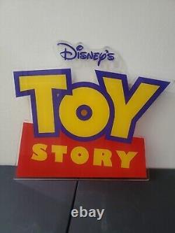 Toy Story Plexiglass Store Display Sign NYC Toy Fair Display 1990s