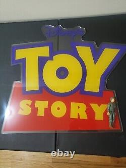 Toy Story Plexiglass Store Display Sign NYC Toy Fair Display 1990s