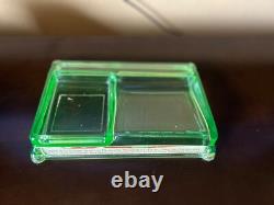 Uranium glass Clarks Teaberry Gum display