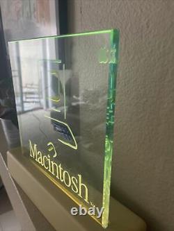 VERY RARE Apple Macintosh Picasso Etched Glass Lighted Dealer Sign Near Mint