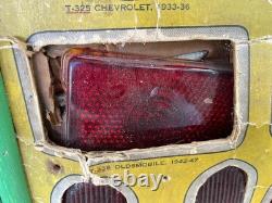 VERY RARE LYNX EYE 1940s AUTOMOTIVE RED GLASS TAIL LAMP LENS STORE DISPLAY