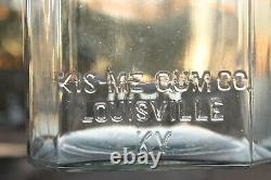 VINTAGE KIS-ME GUM LOUISVILLE KY GENERAL STORE GLASS DISPLAY JAR With LID