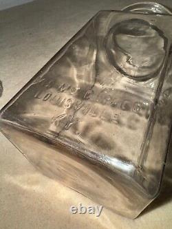 VINTAGE KIS-ME GUM LOUISVILLE KY GENERAL STORE GLASS DISPLAY JAR With LID