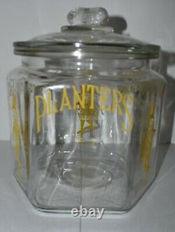 VINTAGE Planters Peanuts Store Display Advertising Glass Jar Container w LID