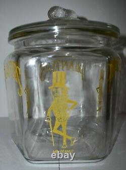 VINTAGE Planters Peanuts Store Display Advertising Glass Jar Container w LID