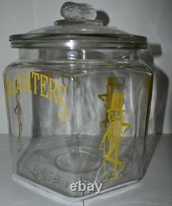 VINTAGE Planters Peanuts Store Display Advertising Glass Jar Container w LID