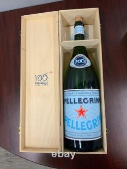VTG 20 Tall San Pellegrino Mineral Water Store Display Glass Bottle 100 Years