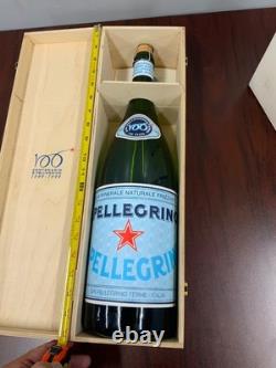 VTG 20 Tall San Pellegrino Mineral Water Store Display Glass Bottle 100 Years