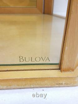 VTG Bulova Watch Company Wooden Advertising Display Case Glass cabinet