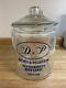 Vtg Dryden & Palmer Glass Country Store Candy Display Jar Withlid 14ht-8.5d