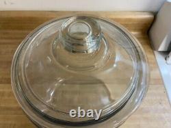 VTG Dryden & Palmer GLASS Country Store CANDY DISPLAY JAR withLID 14HT-8.5D