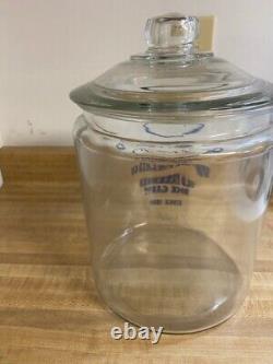 VTG Dryden & Palmer GLASS Country Store CANDY DISPLAY JAR withLID 14HT-8.5D