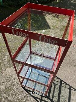VTG GLASS Shelves-Coca Cola Coke METAL Store Rack/Display up to 4 Shelves-Pickup