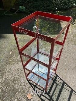 VTG GLASS Shelves-Coca Cola Coke METAL Store Rack/Display up to 4 Shelves-Pickup