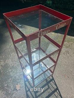 VTG GLASS Shelves-Coca Cola Coke METAL Store Rack/Display up to 4 Shelves-Pickup