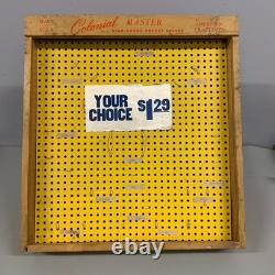 VTG General Store Colonial Pocket Knife Knives Countertop Display Case No Glass