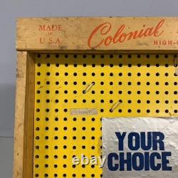 VTG General Store Colonial Pocket Knife Knives Countertop Display Case No Glass