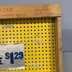 VTG General Store Colonial Pocket Knife Knives Countertop Display Case No Glass
