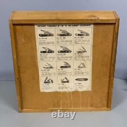 VTG General Store Colonial Pocket Knife Knives Countertop Display Case No Glass
