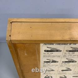 VTG General Store Colonial Pocket Knife Knives Countertop Display Case No Glass