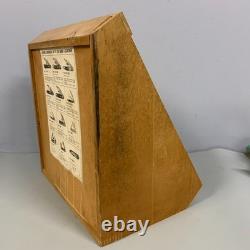 VTG General Store Colonial Pocket Knife Knives Countertop Display Case No Glass