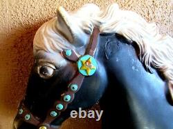 VTG Plastic BLOW MOLD Carousel HORSE-Rocking Horse- Figure- Store- Window-Decor