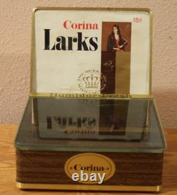 VTG Store Counter Glass Display Corina Larks Cigar Humidor Box Case