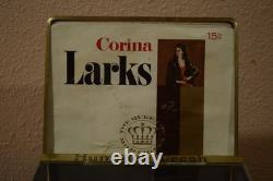 VTG Store Counter Glass Display Corina Larks Cigar Humidor Box Case