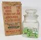 Vtg Wrigley's Chewing Gum #3 Glass Counter Top Country Store Display Jar With Box