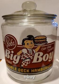 Very Rare Big Boy Hamburger Glass Counter Jar